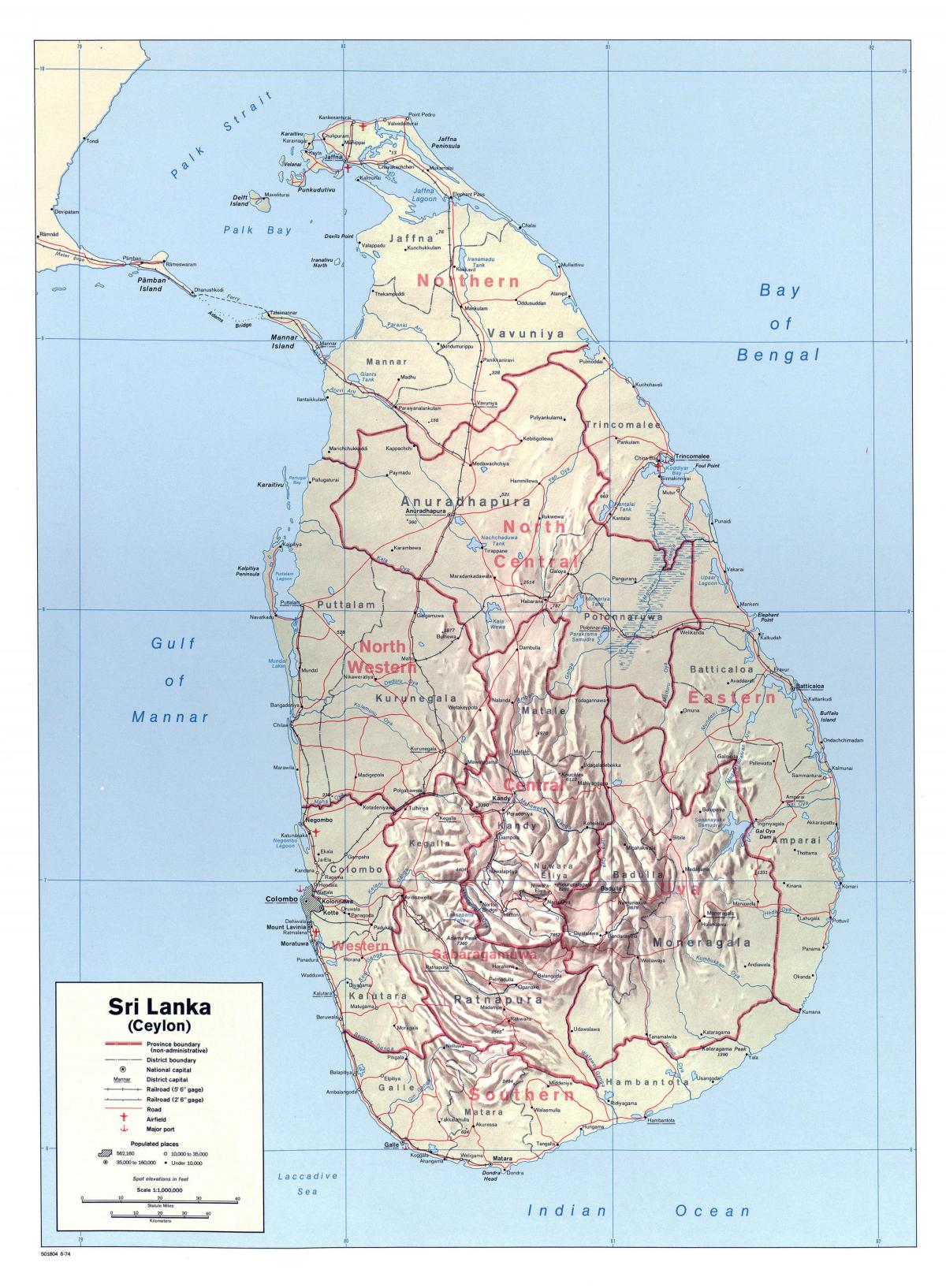 지도 스리랑카의 도시