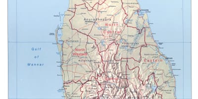 지도 스리랑카의 도시