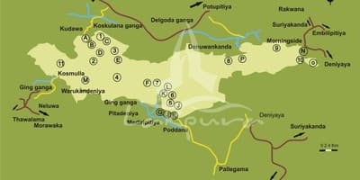 지도 sinharaja 스리랑카
